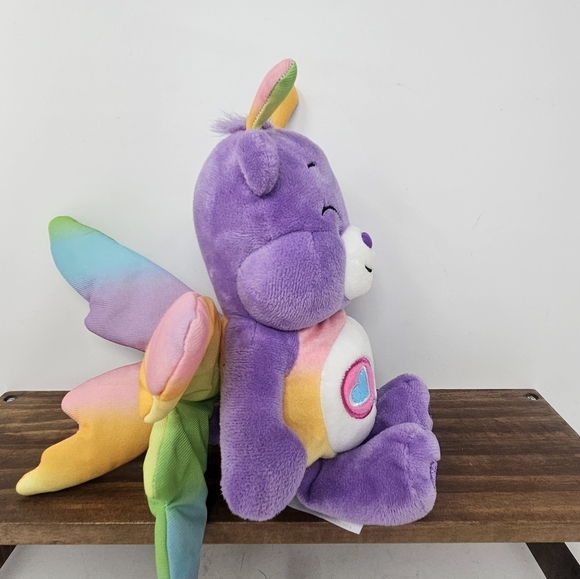 Care Bears 9" Purple Share Bear Butterfly Plush - 40th Anniversary Spring Theme - Picture 4 of 8